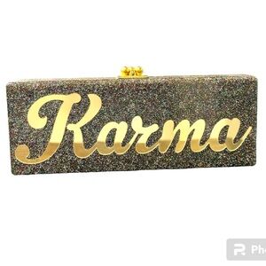 Edie Parker Glitter Clutch Bag Karma Taylor Swift glitter includes dust bag